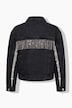Jeansjacke, Boxy Shape, Glitzerfransen