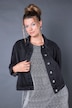 Jeansjacke, Boxy Shape, Glitzerfransen