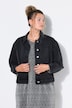 Jeansjacke, Boxy Shape, Glitzerfransen