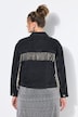 Jeansjacke, Boxy Shape, Glitzerfransen