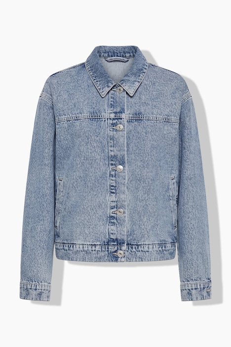 Jeansjacke, Boxy Shape, Ärmel mit Glitzerfransen