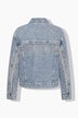 Jeansjacke, Boxy Shape, Ärmel mit Glitzerfransen