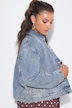 Jeansjacke, Boxy Shape, Ärmel mit Glitzerfransen