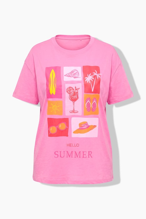 T-shirt i boxy-pasform med sommer-motiv