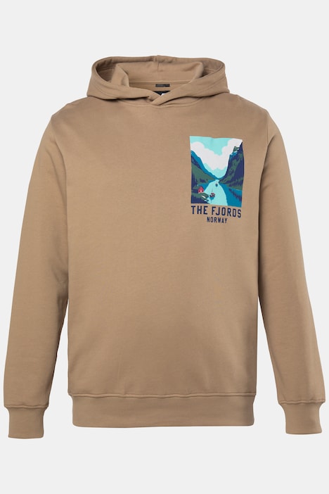 Men+ Hoodie, Sweat, Print, Kapuzensweater, Kängurutasche, bis 8 XL