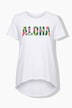 T-shirt, A-lijn, Aloha-tekst, korte mouw