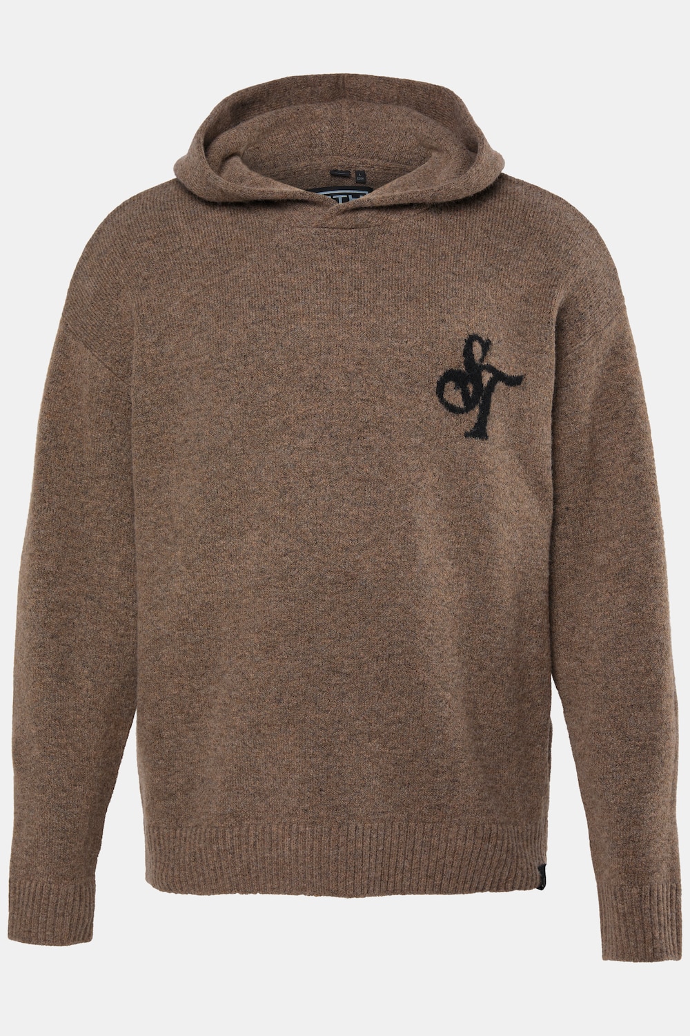 Gebreide hoodie, casual pasvorm, hoodie, wolmix, tot 8XL