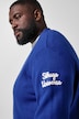Strickjacke, Collegejacke, Wolloptik-Strick, Badges, bis 8 XL