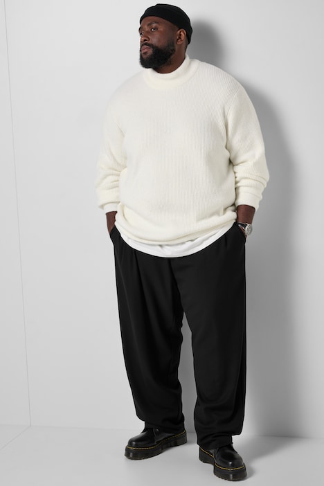 Pullover, lässige Passform, hoher Stehkragen, bis 8 XL