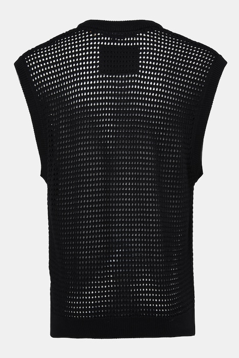 Pullunder, Streetweat-Look, Netz-Strick, ärmellos,bis 8 XL