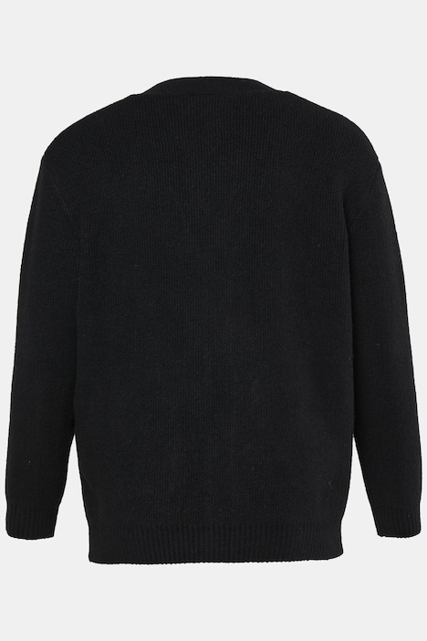 Strickjacke, lässige Passform, V-Ausschnitt, bis 8 XL