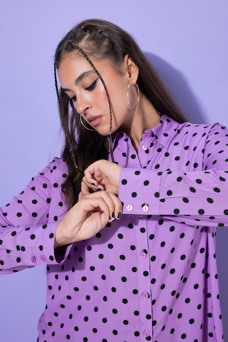 Hemdbluse, Wide Shape, Polkadots