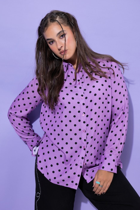 Hemdbluse, Wide Shape, Polkadots