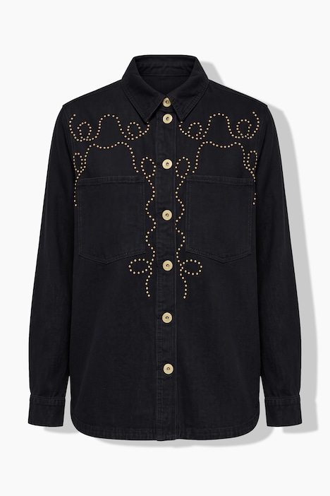Jeanshemd, Oversize Shape, Zier-Nieten