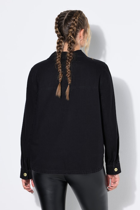 Jeanshemd, Oversize Shape, Zier-Nieten