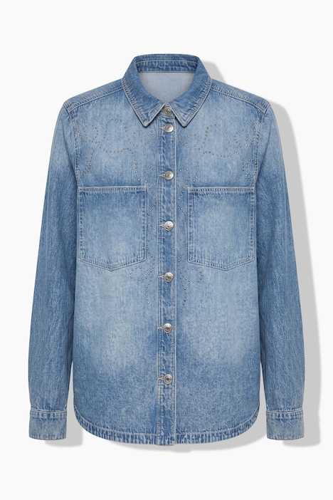 Jeanshemd, Oversize Shape, Zier-Nieten