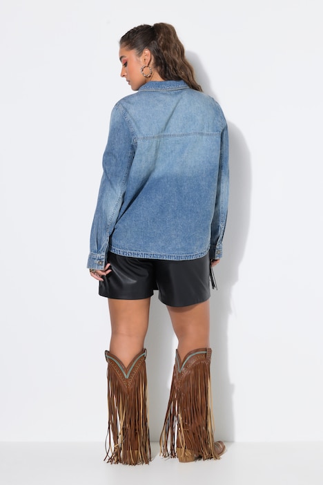 Jeanshemd, Oversize Shape, Zier-Nieten