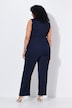 Jumpsuit, Wickeloptik, weites Bein, V-Ausschnitt, ärmellos