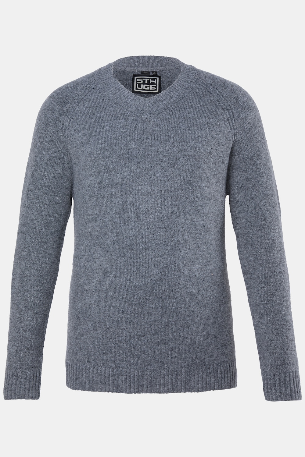 Pullover, Grobstrick, Wollmix, V-Ausschnitt, bis 8 XL