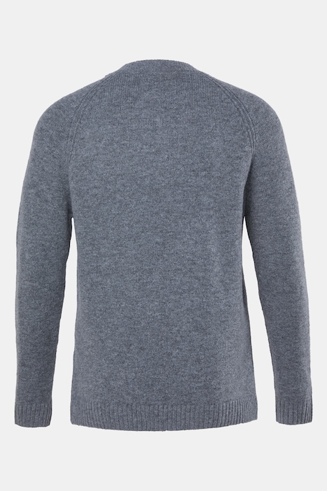 Pullover, Grobstrick, Wollmix, V-Ausschnitt, bis 8 XL