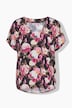 Blusenshirt, oversized, Hortensie
