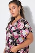 Blusenshirt, oversized, Hortensie