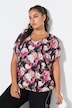 Blusenshirt, oversized, Hortensie