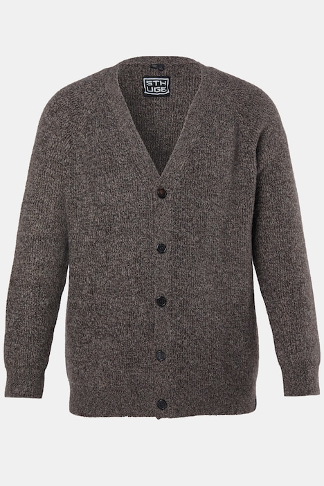 Strickjacke, warmer Strick, V-Ausschnitt, bis 8 XL