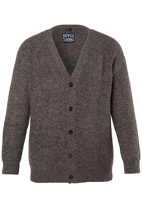 Strickjacke, warmer Strick, V-Ausschnitt, bis 8 XL