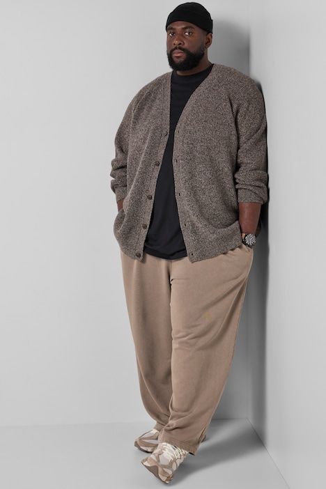 Strickjacke, warmer Strick, V-Ausschnitt, bis 8 XL