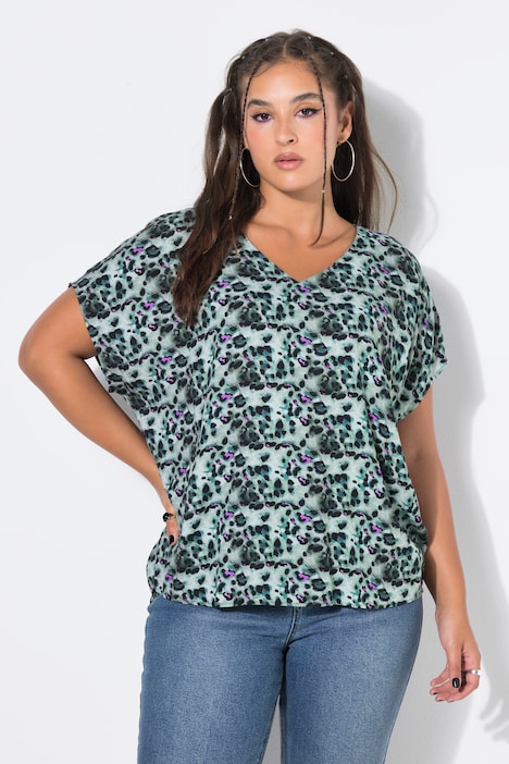 Blusenshirt, oversized, Color-Leo