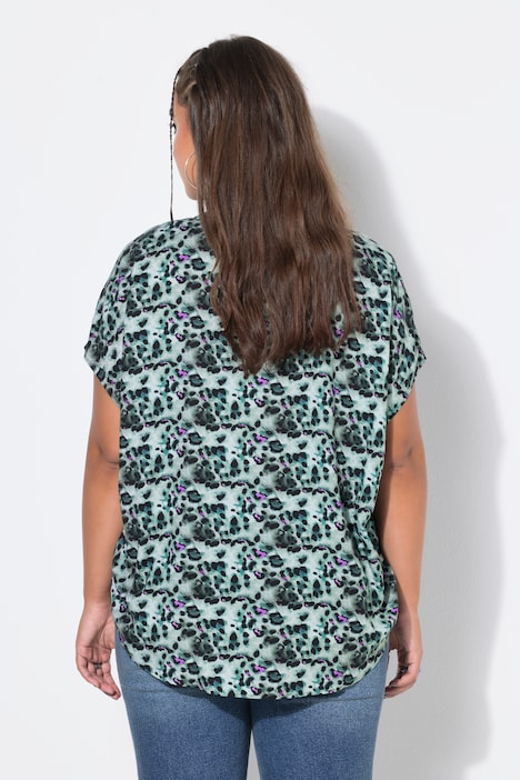 Blusenshirt, oversized, Color-Leo