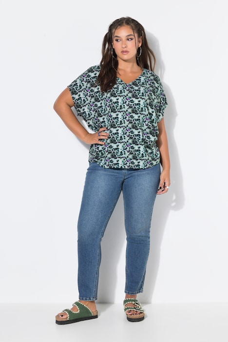 Blusenshirt, oversized, Color-Leo
