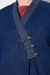 Jeansjacke, A-Linie, Schalkragen, Kimono-Stil