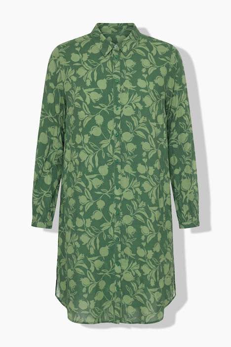Longbluse, Oversize Shape, Granatapfel