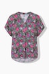 Blusenshirt, oversized, Flowers