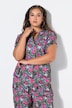 Blusenshirt, oversized, Flowers