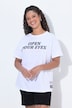 T-shirt i boxy-pasform med puff-tekst