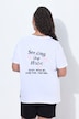 T-shirt i boxy-pasform med puff-tekst