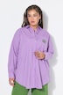 Chemisier oversized avec broderie sur la poche chemise
