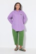 Chemisier oversized avec broderie sur la poche chemise