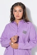 Chemisier oversized avec broderie sur la poche chemise