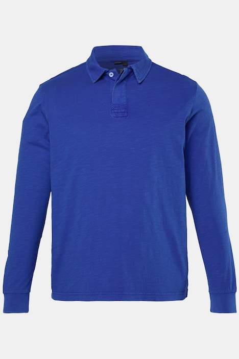 Polo à manches longues, jersey épais, style vintage, jusqu'au 8 XL