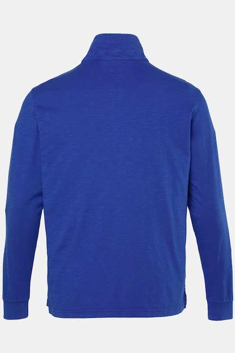 Polo à manches longues, jersey épais, style vintage, jusqu'au 8 XL