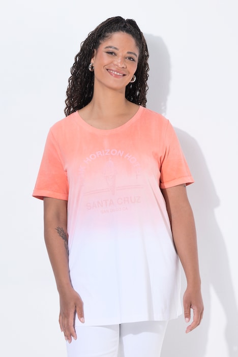 T-shirt, comfortabele pasvorm, kleurverloop, korte mouw