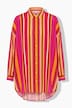 Bluse, Oversize Shape, Musselin, Streifen