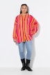 Bluse, Oversize Shape, Musselin, Streifen