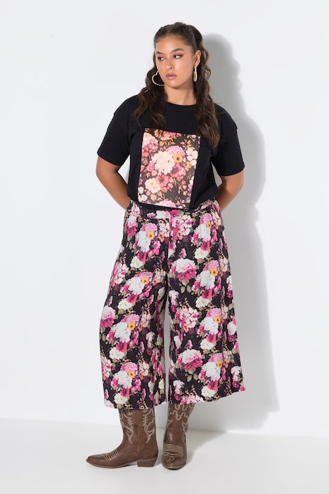 Culotte, very wide Legs, Hortensien