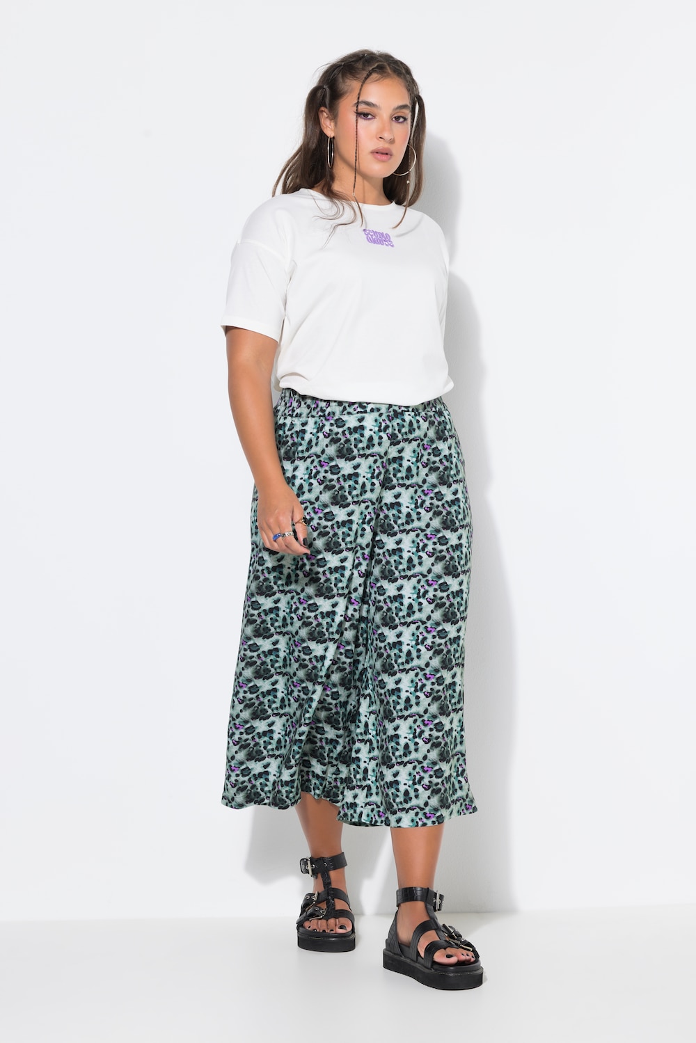 Culotte, very wide Legs, Color-Leo