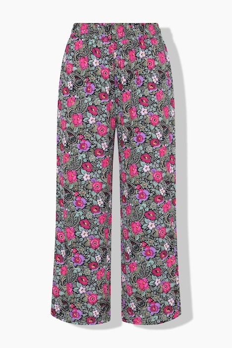 Palazzohose, wide Legs, Flowers